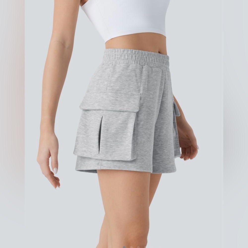 Halara High Waisted Flap Pocket Yoga Cargo Shorts